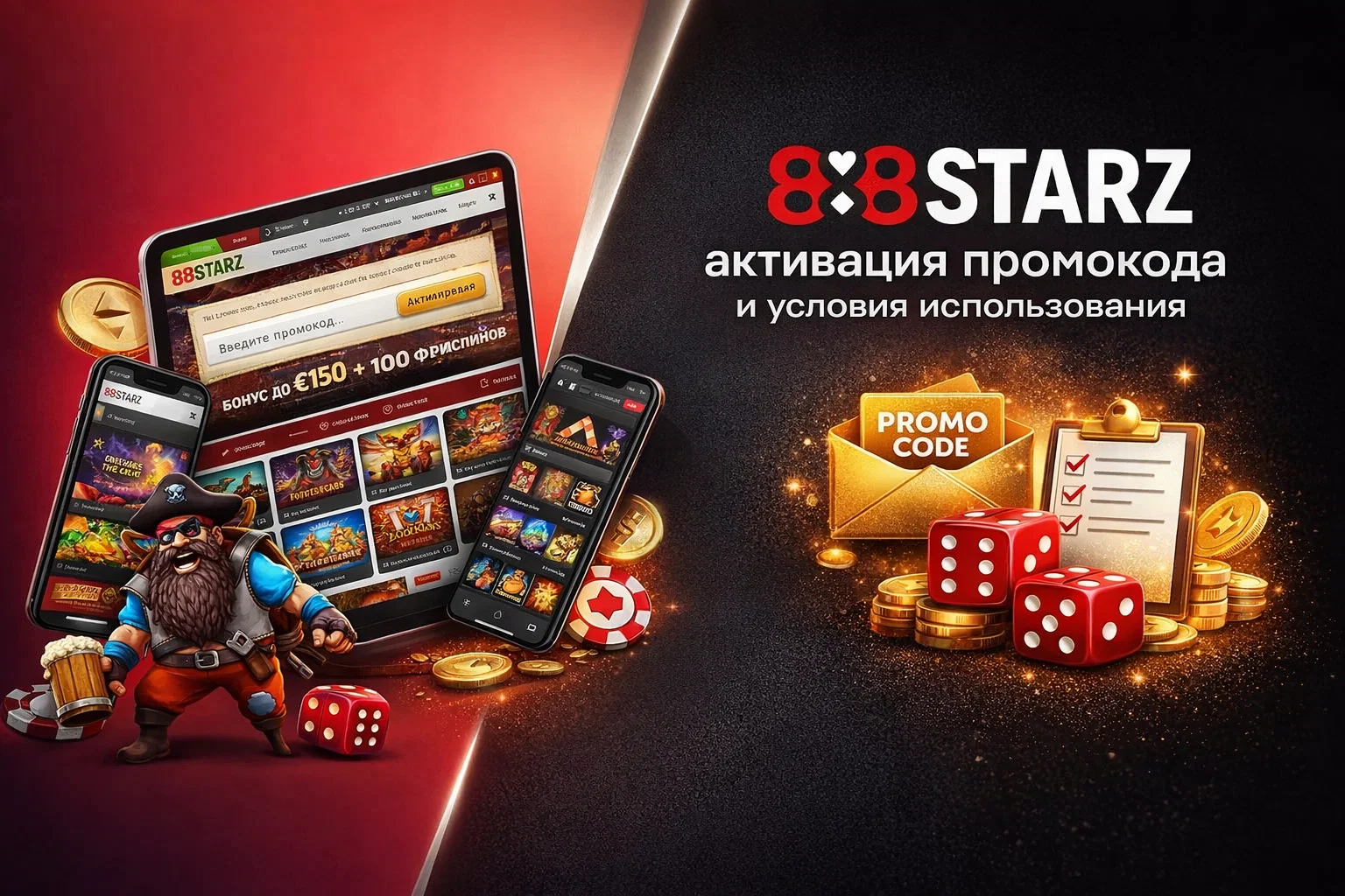 888Starz промокод - бонус на первый депозит